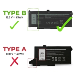 Batteria per laptop per DELL LATITUDE 5420 5520 PRECISION 3560 SERIES | RJ40G