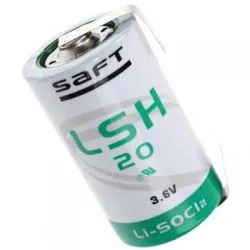 Pila Litio con Terminales o Pestañas en U D Saft LSH 20 3.6V Li-SOCl2