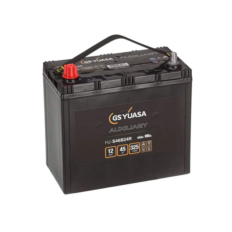 Yuasa HJ-S46B24R AGM-Zusatzbatterie 12V 45Ah 325A
