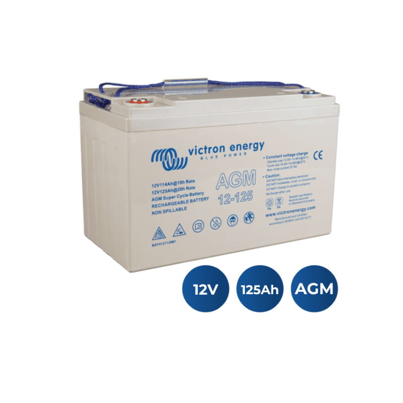 Batería Victron AGM Super Cycle 12V 125Ah M8