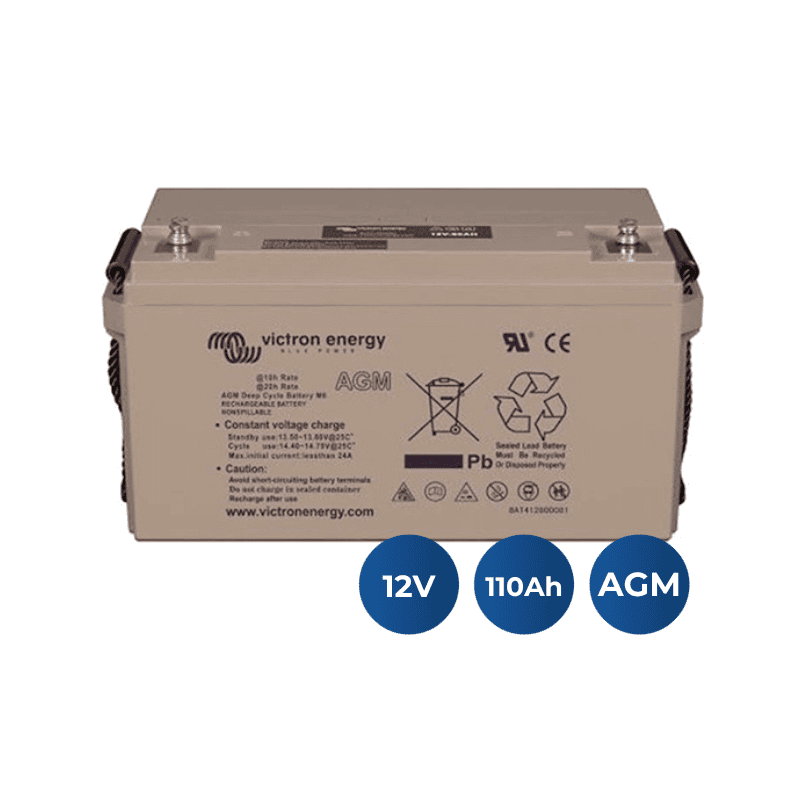 Victron Energy 12V/110Ah AGM Deep Cycle Batt. (M8)