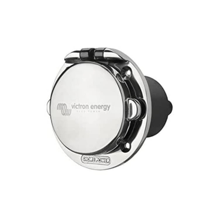 Enchufe Toma De Corriente Victron 16A Acero Inoxidable Con Tapa (SHP301602000)