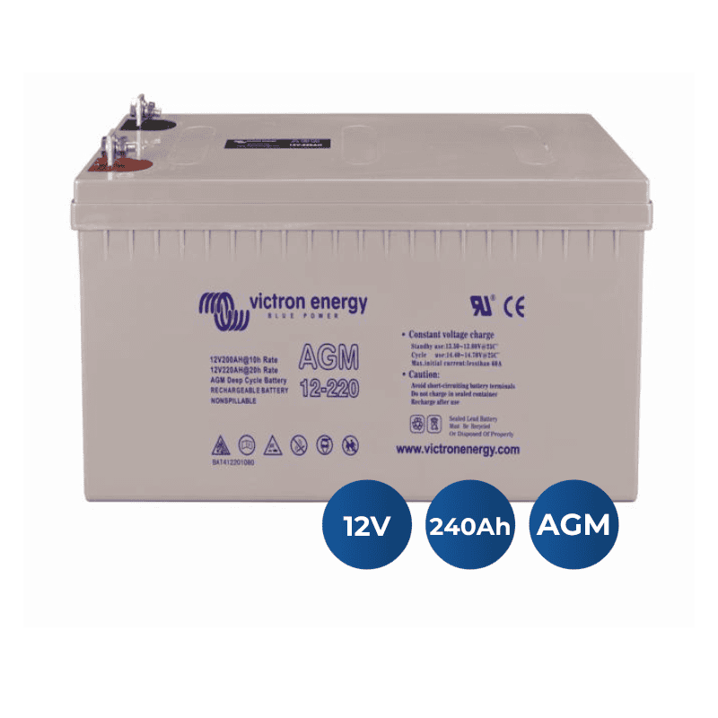 12V/240Ah AGM-Deep-Cycle-Batterie (M8) Victron Energy (BAT412124081)