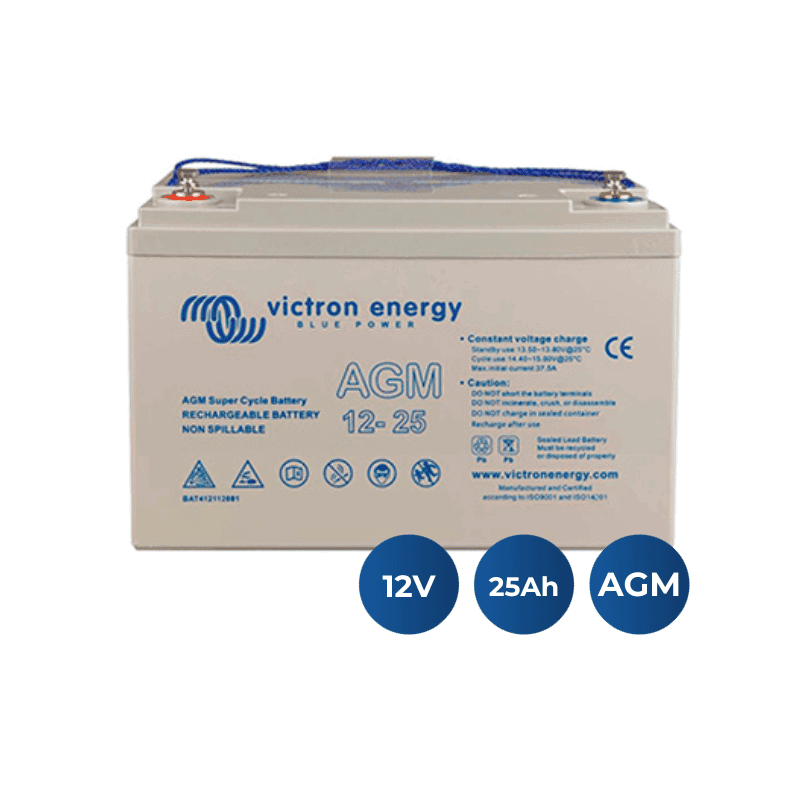 12V/25Ah AGM-Super-Cycle-Batterie (M5) Victron Energy (BAT412025081)