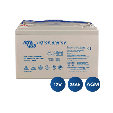 Batería AGM Victron Super Cycle 12V/25ah (M5) (BAT412025081)