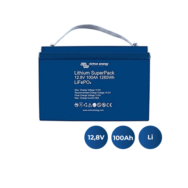 Batteria Lithium SuperPack 12,8V/100Ah-a (M8) Victron Energy (BAT512110712)