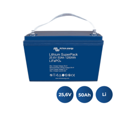 Lithium-SuperPack-Batterie 25,6V/50Ah (M8) Victron Energy (BAT524050705)