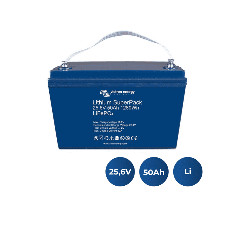 Batteria Lithium SuperPack 25,6V/50Ah (M8) Victron Energy (BAT524050705)