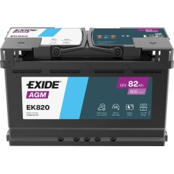 Batería Exide Start Stop AGM EK820 82Ah