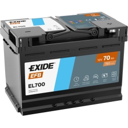 Batería Exide Start Stop EFB EL700 70Ah