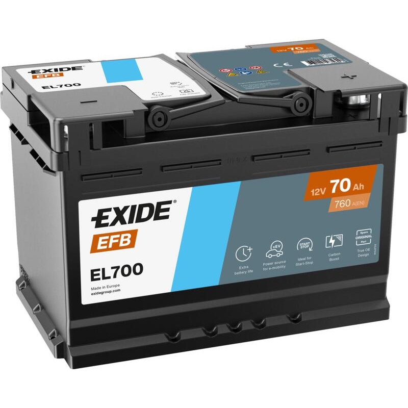 Batería Exide Start Stop EFB EL700 70Ah
