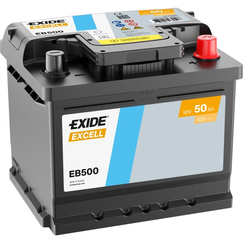 Batteria auto Exide Excell EB500 50Ah