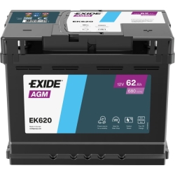 Batteria Exide EK620 Start-Stop AGM 62Ah