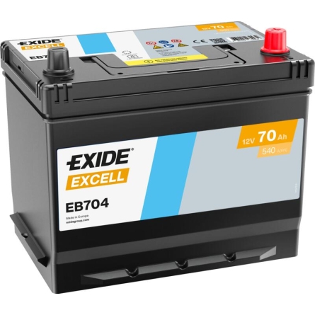 Batteria auto Exide Excell EB704 70Ah