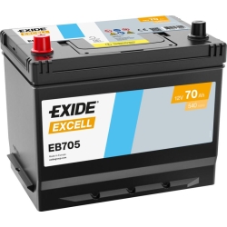 Batería Exide Excell EB705 70Ah