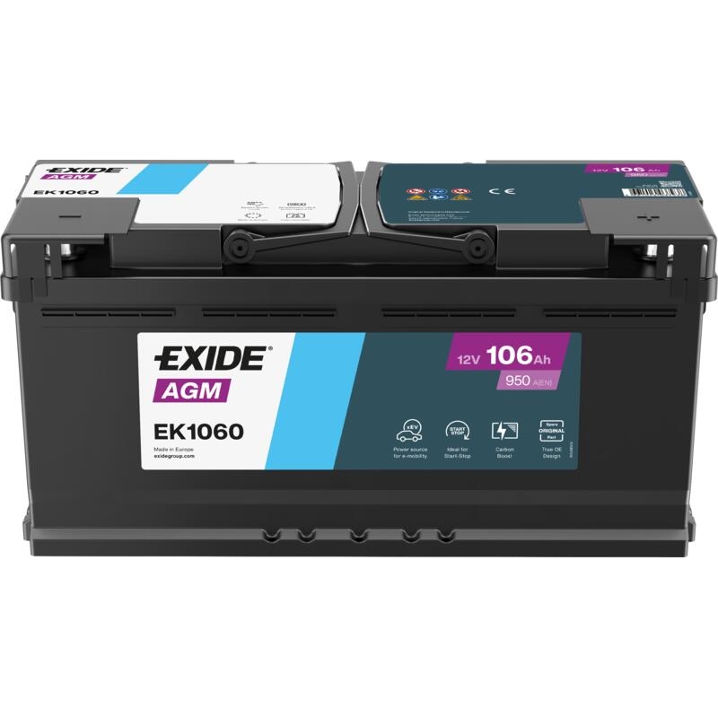 Exide EK1060 Start-Stopp AGM Batterie 106Ah