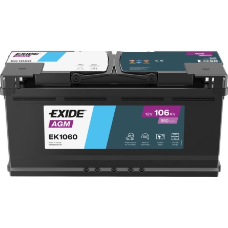 Batteria Exide EK1060 Start-Stop AGM 106Ah