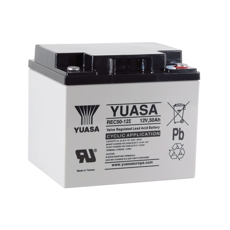 Batería Yuasa REC50-12I 12V 50Ah AGM cíclica