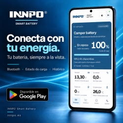INNPO Smart Battery: monitorización Bluetooth desde Android. Captura ilustrativa de la aplicación.