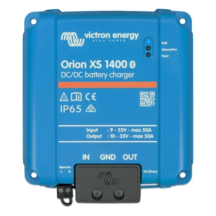Cargador booster DC-DC Victron Orion XS 1400, vista superior.