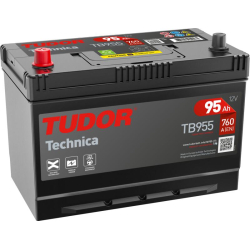Tudor Technica TB955 12V 95Ah 760A, 306 × 173 × 222 mm, Positivo a la izquierda