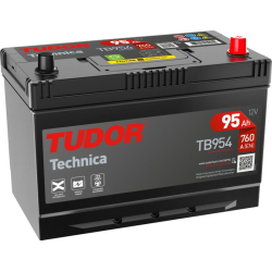Tudor Technica TB954 12V 95Ah 760A, 306 × 173 × 222 mm, Positivo a la derecha