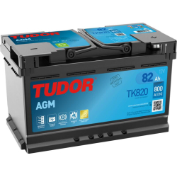 Tudor AGM TK820 12V 82Ah 800A, 315 × 175 × 190 mm, Positivo a la derecha