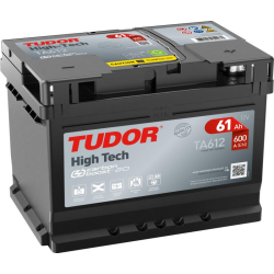 Tudor High-Tech TA612 12V 61Ah 600A, 242 × 175 × 175 mm, Positivo a la derecha