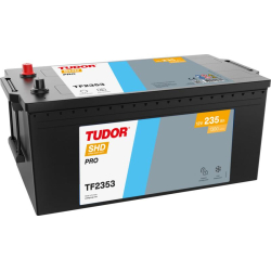 Tudor SHD PRO TF2353 12V 235Ah 1300A, 518 × 274 × 240 mm, Esquema de polaridad: ETN 3