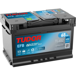 Tudor EFB TL652 12V 65Ah 650A, 278 × 175 × 175 mm, Positivo a la derecha