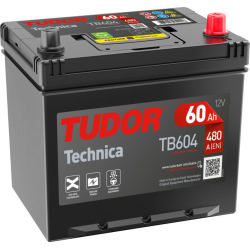 Tudor Technica TB604 12V 60Ah 480A, 230 × 173 × 222 mm, Positivo a la derecha