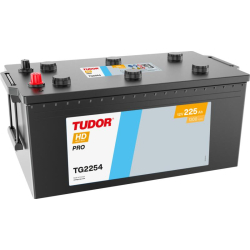 Tudor HD PRO TG2254 12V 225Ah 1200A, 518 × 274 × 240 mm, Esquema de polaridad: ETN 4