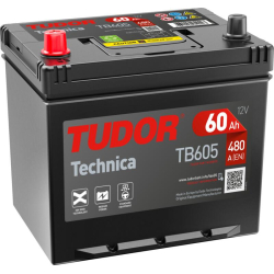 Tudor Technica TB605 12V 60Ah 480A, 230 × 173 × 222 mm, Positivo a la izquierda