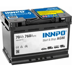 Batería INNPO AGM 70Ah 760A