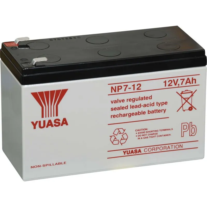Blei-Säure AGM Batterie 12V 7Ah YUASA NP7-12