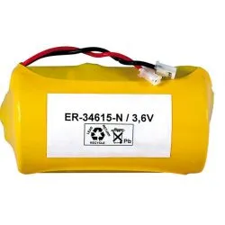 Batterie Lithium ER34615 kabel und stecker