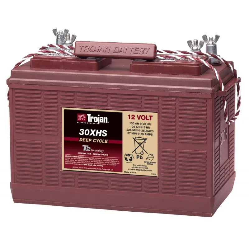 Batteria al Piombo 12V 130Ah Trojan 30XHS Deep Cycle