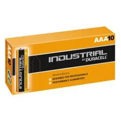 Pilas Alcalinas Duracell Industrial AAA (10 Unidades)