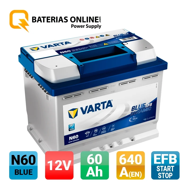 Batteria Varta 60 Ah EFB per veicoli Start e Stop 