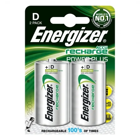 Wiederaufladbare batterien Energizer D 2500 mAh
