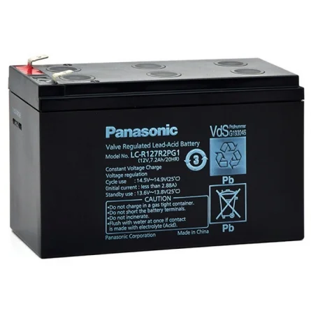 Batteria al Piombo-Acido AGM 12V 7.2Ah Panasonic LC-R127R2PG1