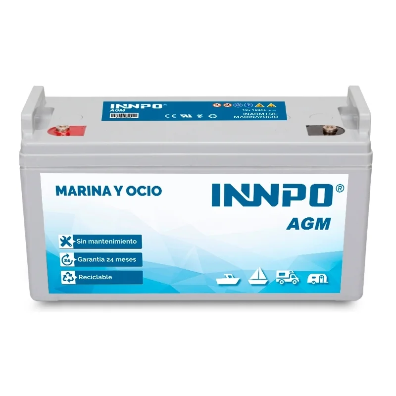 Batería Plomo-Ácido AGM 12V 120Ah 850A INNPO Marina y Ocio
