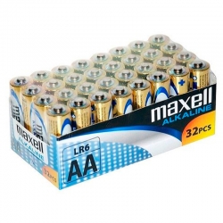 Batterie Alcaline Maxell AA LR6 Alkaline (32 Unità)