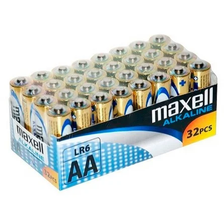 Pilas Alcalinas Maxell AA LR6 Alkaline (32 Unidades)