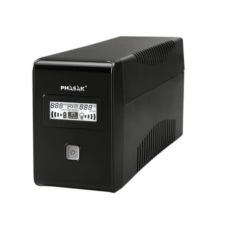 UPS Phasak 1000VA LCD USB con protezione per connettore RJ45