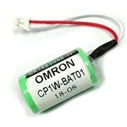 Batteria al Litio CP1W-BAT01 (Cella + Connettore) per Controllore Logico Programmabile (PLC) 3V - 850mAh Omron Serie CP1