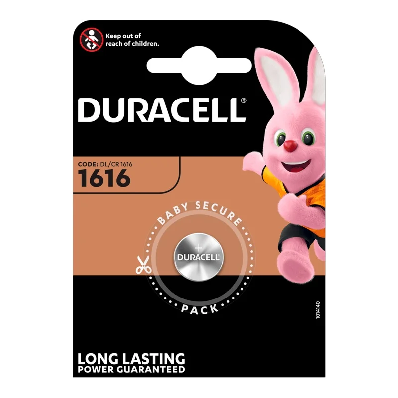 Duracell 1616 Lithium-Knopfzellen (1 Stück)