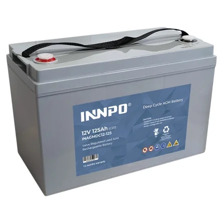 Blei-Säure Batterie AGM 12V 125Ah INNPO Deep Cycle