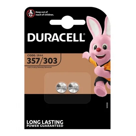 Duracell 357 303 Silberoxid-Knopfzellen (2 Stück)