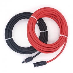 Cable solar 6mm Rojo y Negro 5 metros con conectores MC4